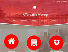 Tablet Screenshot of affordablemovingwichita.com